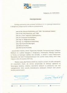 Podziękowania dla pracowników za udział i realizację V edycji warsztatów . Kliknij, aby powiększyć zdjęcie.